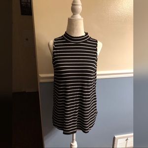 Art Class Black and White Striped sleeveless top